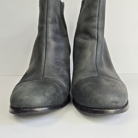 TOMS Esme Leather Ankle Boots Booties Black Womens size W9 - Picture 5 of 16